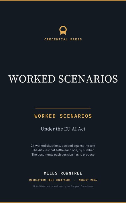 Placeholder cover for AI Governance Worked Scenarios, marked coming soon.