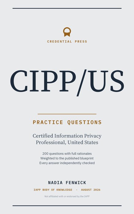 Placeholder cover for CIPP/US Practice Questions, marked coming soon.