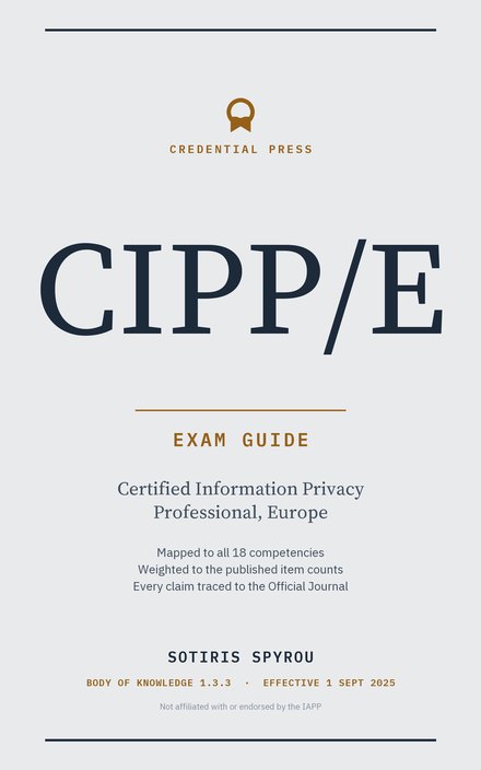 Placeholder cover for CIPP/E Exam Guide, marked coming soon.