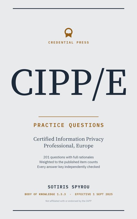 Placeholder cover for CIPP/E Practice Questions, marked coming soon.