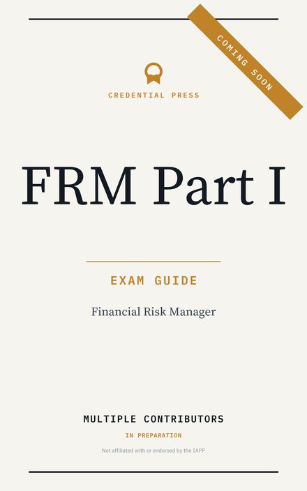 Placeholder cover for FRM Part I Exam Guide, marked coming soon.