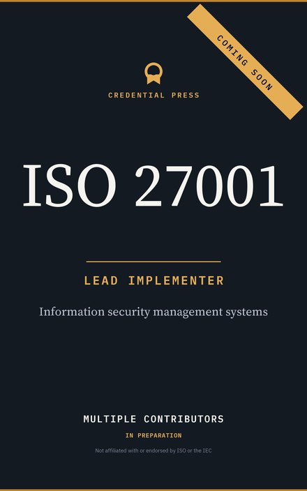 Placeholder cover for ISO 27001 Lead Implementer, marked coming soon.