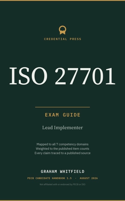 Front cover of ISO 27701 Lead Implementer Exam Guide, A study companion for the PECB Certified ISO/IEC 27701 Lead Implementer examination.