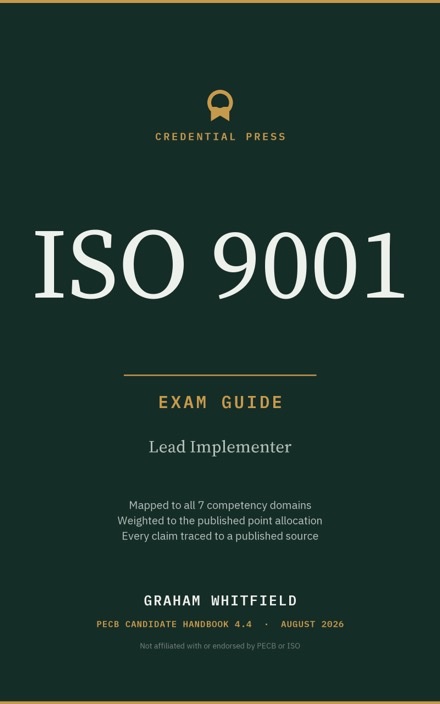 Front cover of ISO 9001 Lead Implementer Exam Guide, A study companion for the PECB Certified ISO 9001 Lead Implementer examination.