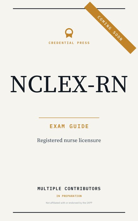 Placeholder cover for NCLEX-RN Exam Guide, marked coming soon.